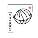 a dumpling packet, bold lines tattoo design idea