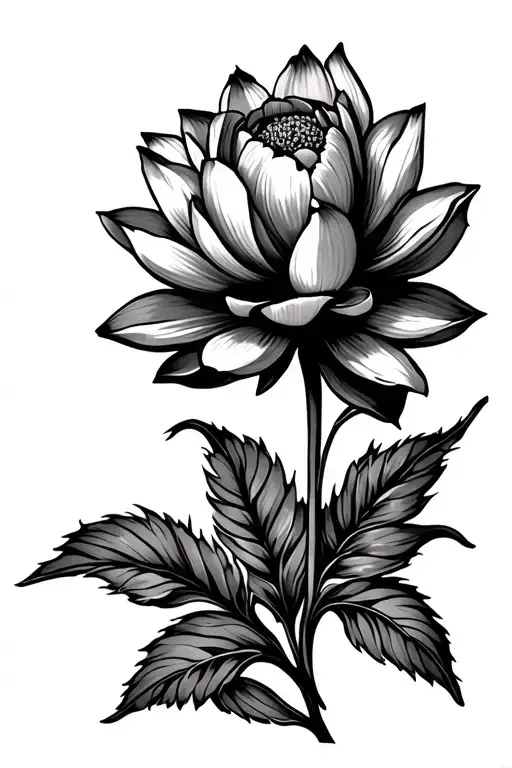 simple spine tatto with tulip , lotus, chamomile, rose tattoo design idea