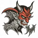 even the devil believes tattoo design idea