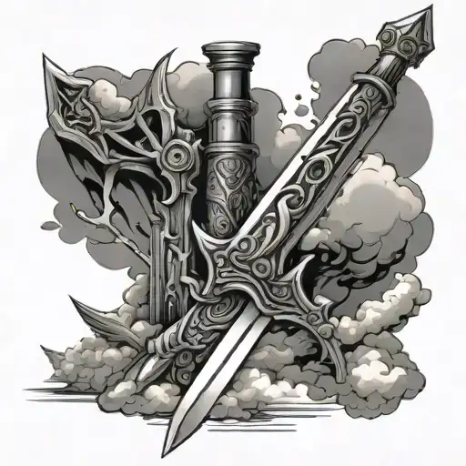 buster sword from Cloud tattoo design idea