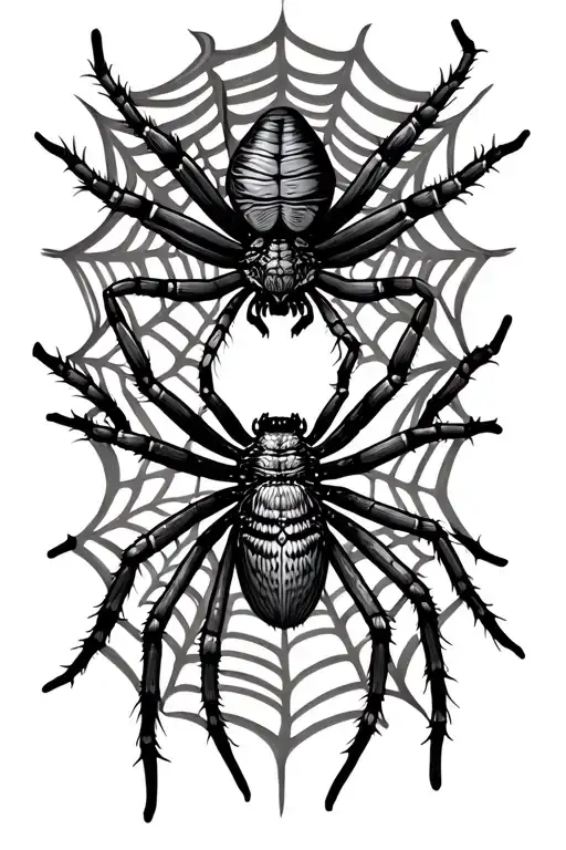 spiders, webs, insects tattoo design idea