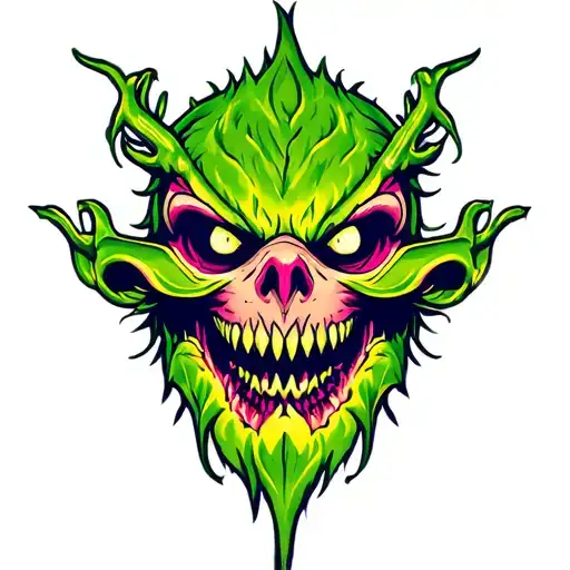 Alkaline electric Frugivore human being  tattoo design idea