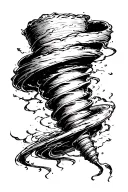 tornado associated with a screw tattoo design idea