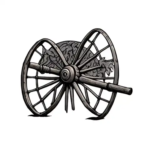 wagon wheel tattoo design idea