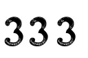 "333" tattoo design idea