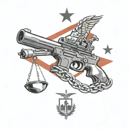 Lebanon flag , libra zodiac sign , guns tattoo design idea