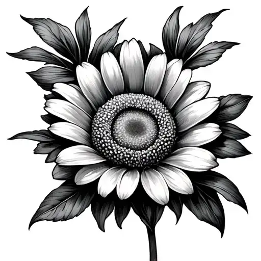 Chrysanthemum And Daisy tattoo design idea