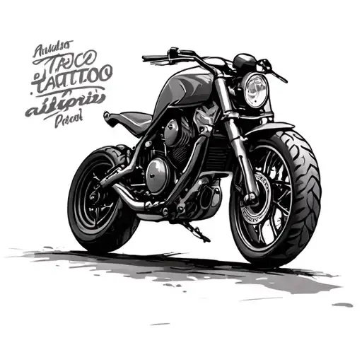 Motorbike tattoo design idea