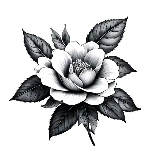 Gardenia flower tattoo design idea