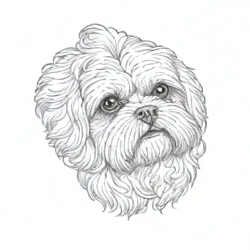 a shih tzu tattoo design idea