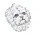 a shih tzu tattoo design idea