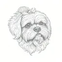 a shih tzu tattoo design idea