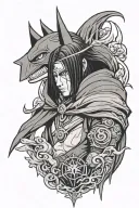 itachi uchiha and batman tattoo design idea