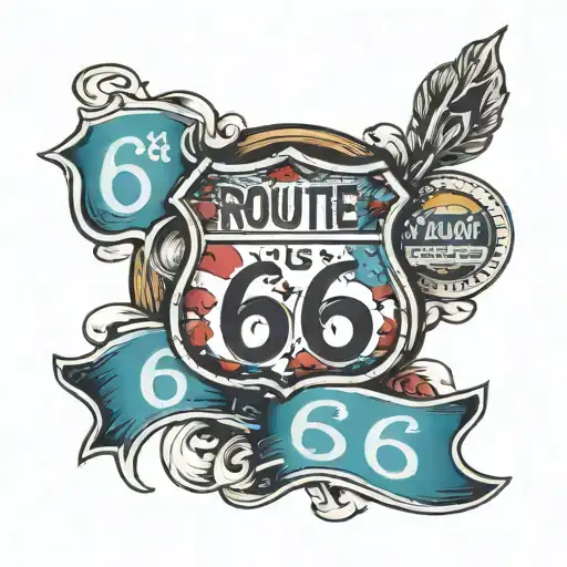 Route 66 sign tattoo design idea
