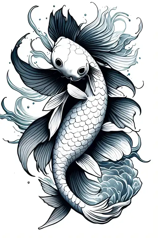 koi fish tattoo design idea