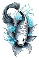 koi fish tattoo design idea