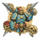space marine tattoo design idea