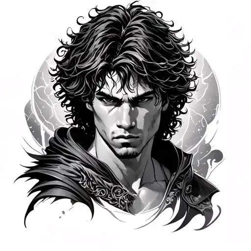 percy jackson half sleeve tattoo design idea