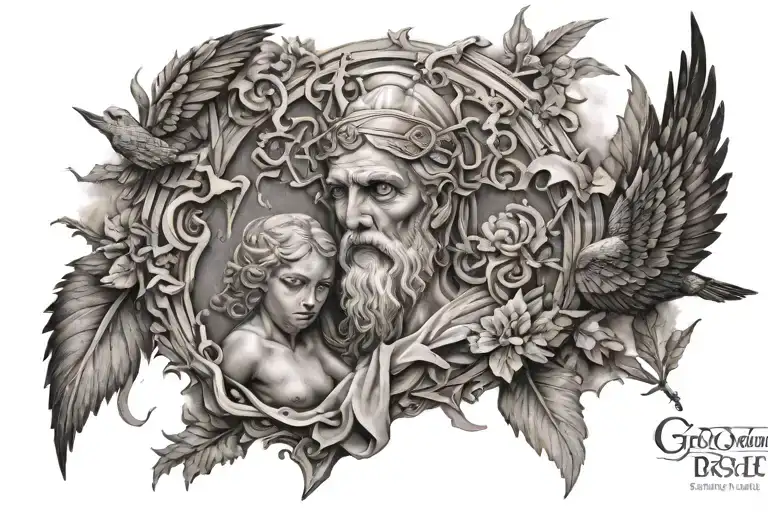 God And Destiny Rise tattoo design idea