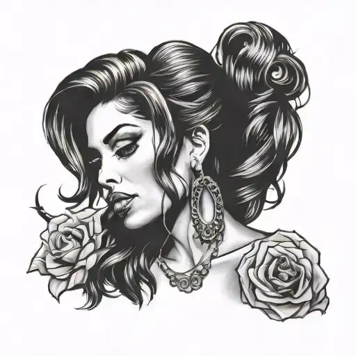 Amy Winehouse tattoo design idea
