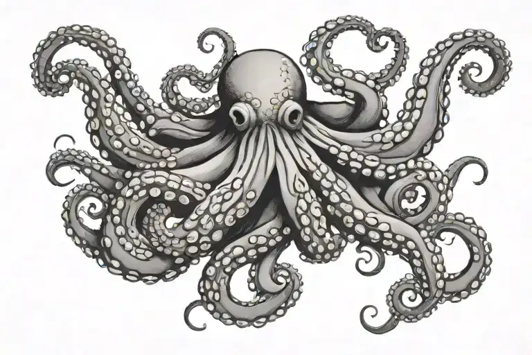 octopus tentacles tattoo design idea
