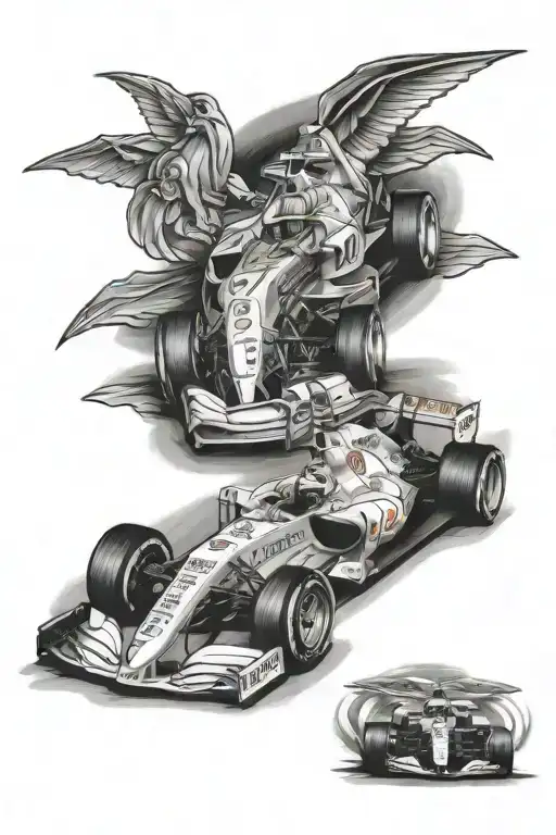 Ferrari Formula 1 tattoo design idea
