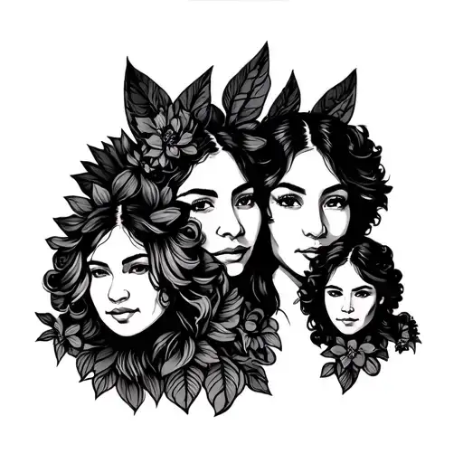 aesthetically pleasing minimalist Colombia and family design tattoo design idea