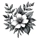 botanical illustration tattoo design idea