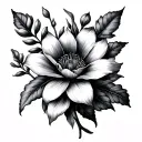 botanical illustration tattoo design idea
