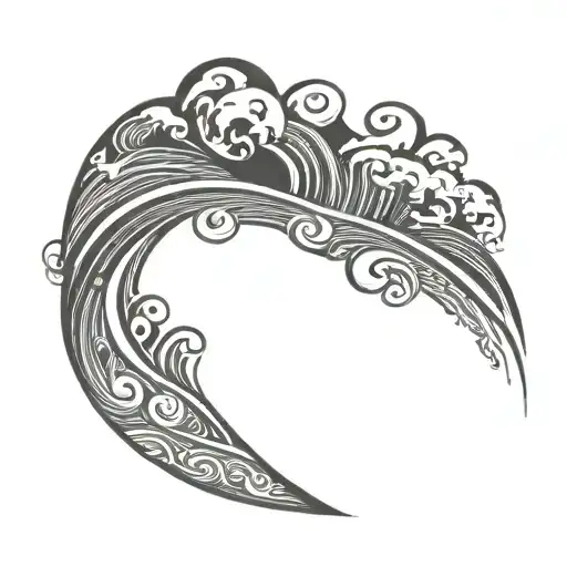 Filler Wave Patterns tattoo design idea