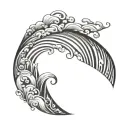 Filler Wave Patterns tattoo design idea