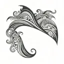 Filler Wave Patterns tattoo design idea