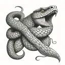 king cobra wrapped tattoo design idea
