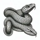 king cobra wrapped tattoo design idea