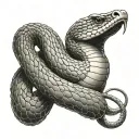 king cobra wrapped tattoo design idea