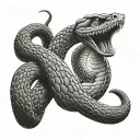 king cobra wrapped tattoo design idea