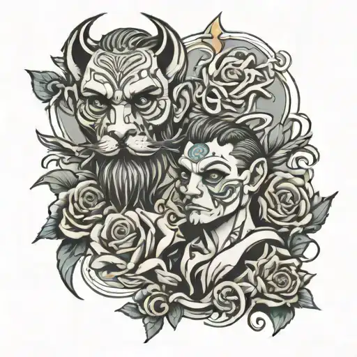 father and son matching tattoos tattoo design idea