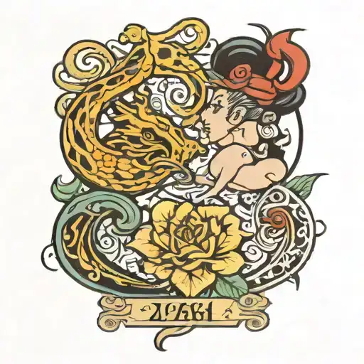 Z with date 12 06 1994 and 08 04 1994  tattoo design idea