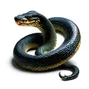 Hyper-Realistic (3D): Ouroboros snake is rendered with realistic scales tattoo design idea