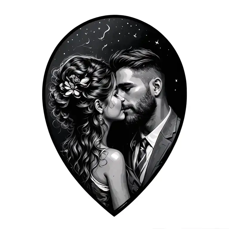 dad son and daughter names tattoo design idea