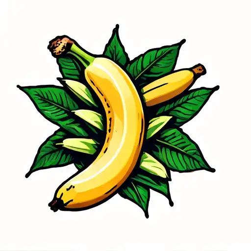 BANANA tattoo design idea