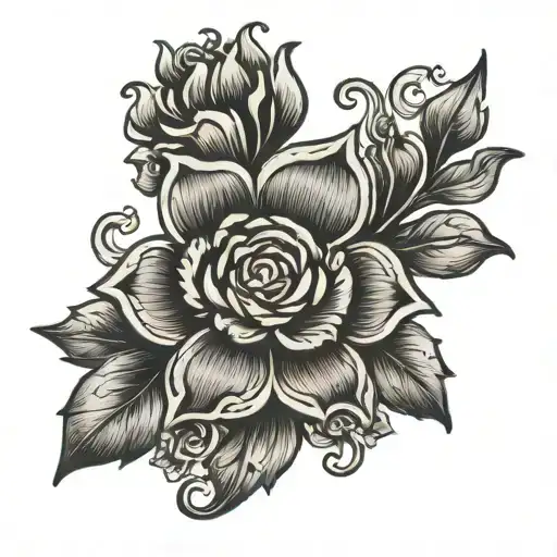 floral tooled leather tattoo tattoo design idea