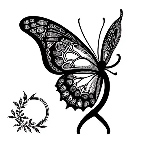 celtic symbol strength plants butterfly tattoo design idea