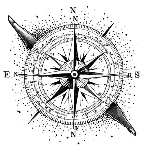 Compass with Everything happens for a reason on it tattoo design idea