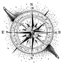 Compass with Everything happens for a reason on it tattoo design idea