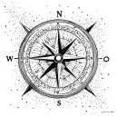 Compass with Everything happens for a reason on it tattoo design idea