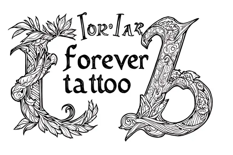 font saying forever 17 tattoo design idea