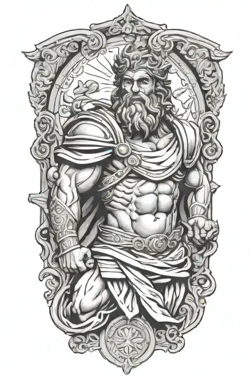 Hephaestus greek god tattoo design idea