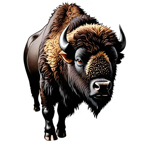 Bison tattoo design idea