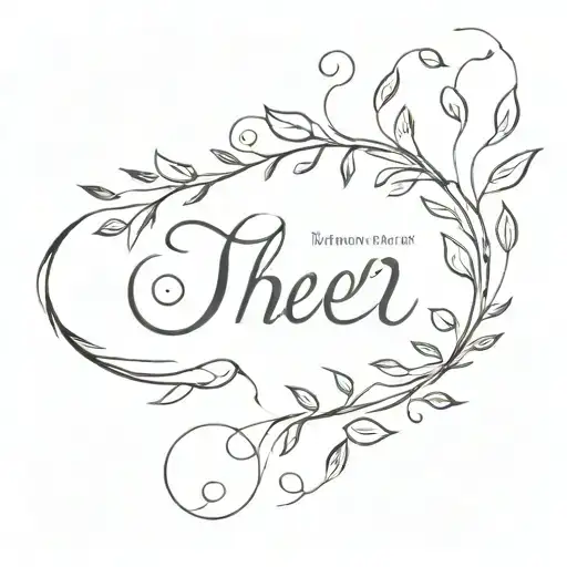horizontal fine line tattoo of vines wrapping the quote "When going through deep waters, I will be there for you". tattoo design idea